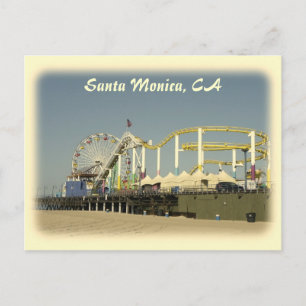 Vintage Style Santa Monica Postkarte! Postkarte