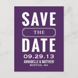 Vintage-Style Save-The-Date-Postkarte Ankündigungspostkarte