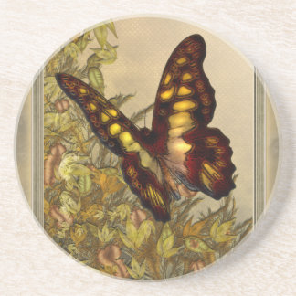 Vintage Style Schmetterlings-Illustration Unterset Untersetzer