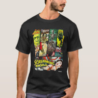 Vintage Style Sci-Fi Horrorfilm Poster Collage
