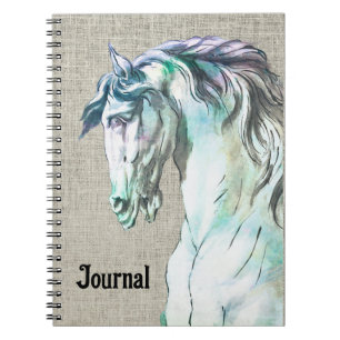 Vintage Style Starkes Pferd Kunst Journal Notizblock