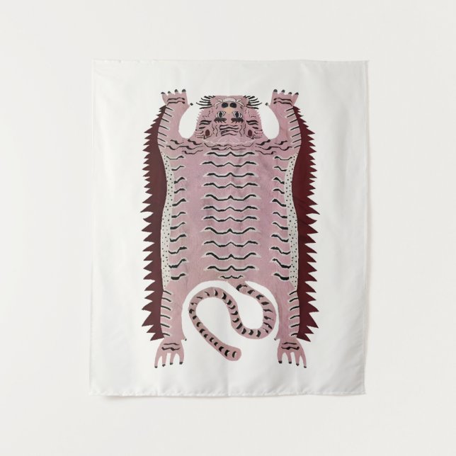 Vintage Style Tiger Wandteppich (Vorderseite)