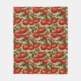 Vintage Style Tomatoes Fleecedecke