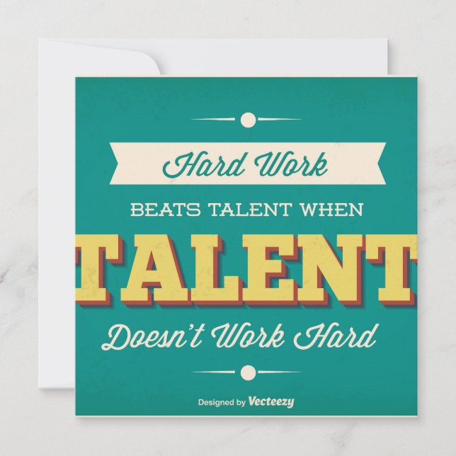 Vintage Style Typografie Einladung (Vorderseite)