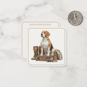Vintage Style Wasserfarbe Jagdhund Mitteilungskarte