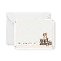 Vintage Style Wasserfarbe Jagdhund