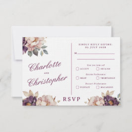 Vintage Style Wedding Elegante RSVP Card, RSVP Car Karte