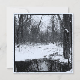 Vintage Style Winter Photo Hiking Trail Mitteilungskarte