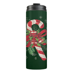 Vintage-Style Zuckerrohr-Merry-Christ Thermosbecher
