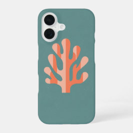 Vintage Stylized Coral iPhone 16 Hülle