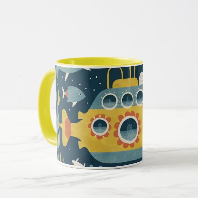 vintage submarine mug tasse (Vorderseite Links)