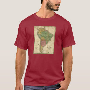 Vintage Südamerika-Karte 1826 durch Anthony Finley T-Shirt