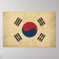 Vintage Südkoreaflagge