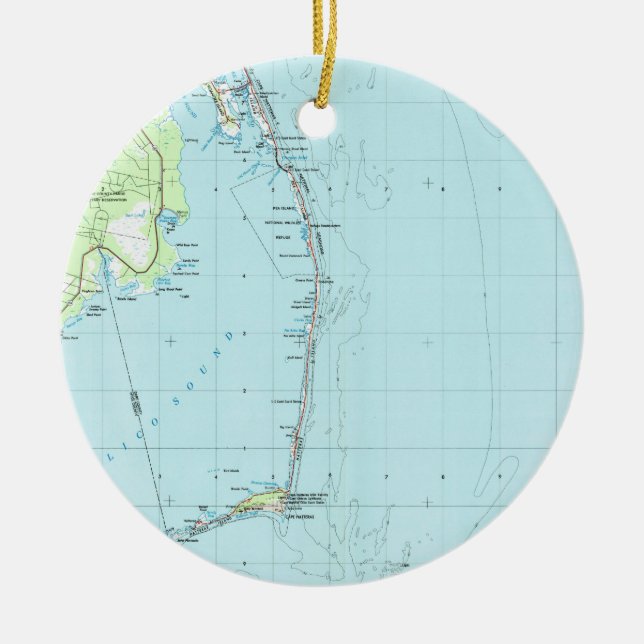 Vintage südliche äußere Banken Map (1957) Keramikornament (Vorne)