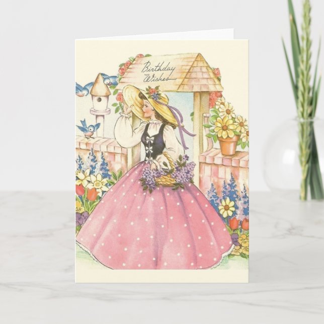 Vintage Südliche Belle Birthday Card Karte (Vorderseite)