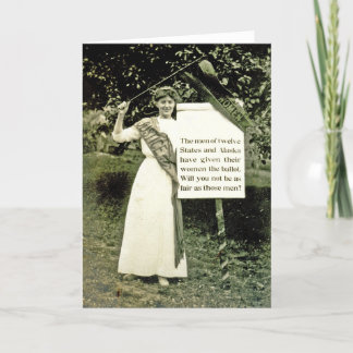 Vintage Suffragette-Gruß-Karte Karte
