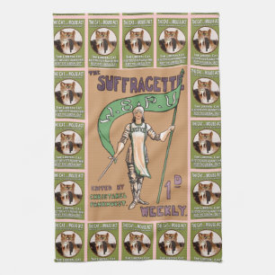 Vintage-Suffragetten-Katze-und-Maus-Gesetz-Teetuch Handtuch