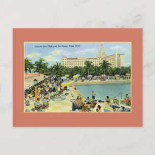 Vintage Sun Club und Roney Plaza Miami Beach Postkarte