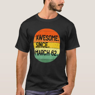 Vintage Sun März 1962 Originalteile 60. Geburtstag T-Shirt