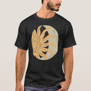 Vintage Sun Moon Retro Grafik-T-Shirts für Frauen T-Shirt
