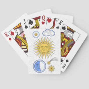 Vintage Sun- und Moon-Spielkarten Spielkarten