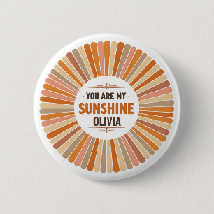 Vintage Sunburst "Du bist meine Sonne" Button