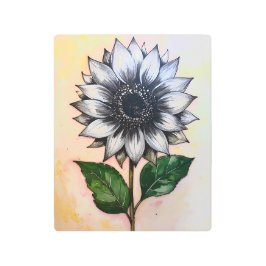 Vintage Sunflower Botanical Metal Wall Art