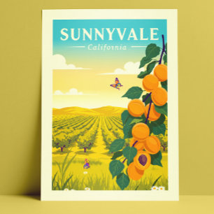 Vintage Sunnyvale Kalifornien Postkarte