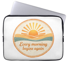 Vintage Sunrise Motivation Art Laptopschutzhülle