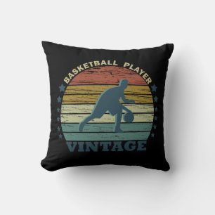Vintage-Sunset-Basketballspieler Kissen