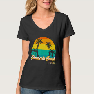 Vintage Sunset Pensacola Beach Florida Summer Vaca T-Shirt