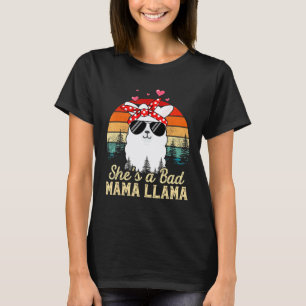 Vintage Sunset Sie ist eine schlechte Mama Llama M T-Shirt