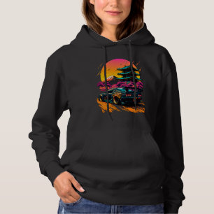 Vintage Sunshine Japanischer Tempel Drifting Sport Hoodie