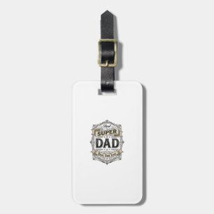 Vintage Super Dad Abzeichen Shirt Design_1 Gepäckanhänger