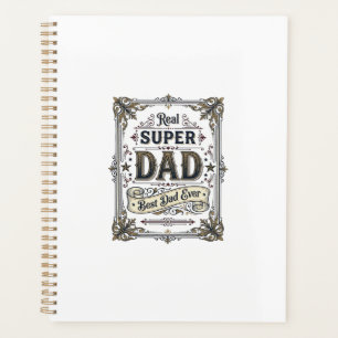 Vintage Super Dad Best Dad Ever T-Shirt Design_1 Planer