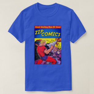 Vintage Superhero-Comic-Bucheinband-Kunst T-Shirt