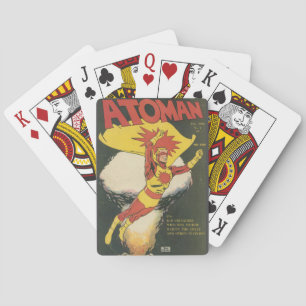 Vintage Superhero-Spielkarten - Atoman-Comic Spielkarten