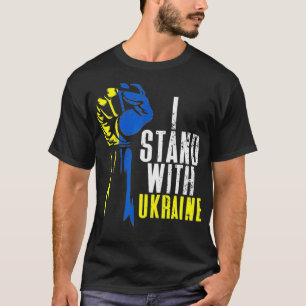 Vintage Support I Stand With Ukraine Ukraine Ris T-Shirt