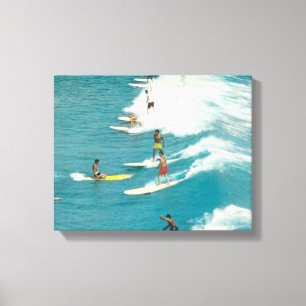 Vintage-Surf-Foto, Florida, 1960er Jahre Leinwanddruck