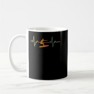 Vintage Surf Geschenk Surfer Herzschlag Wellen Sur Kaffeetasse