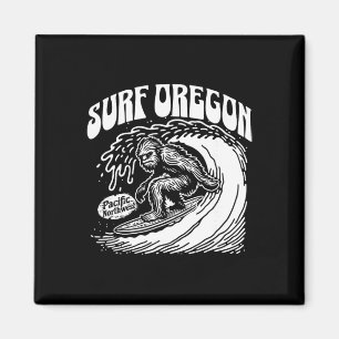 Vintage Surf Oregon Surfen Sasquatch Surfer Magnet