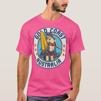 Vintage-Surfbadge für Gold Coast Australien T-Shirt
