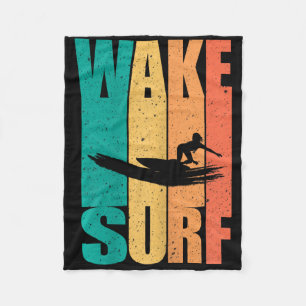 Vintage-Surfboard-Wake-Surfen-Surfer  Fleecedecke