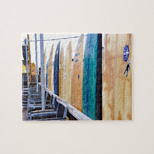 Vintage Surfbretter auf Montauk Strand Puzzle