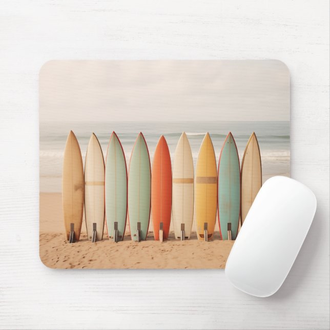 Vintage-Surfbretter Mousepad (Mit Mouse)