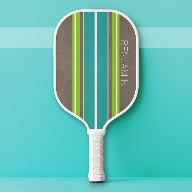 Vintage Surfbretter - subtiler Holzhintergrund Pickleball Schläger (Custom Pickleball Paddle)