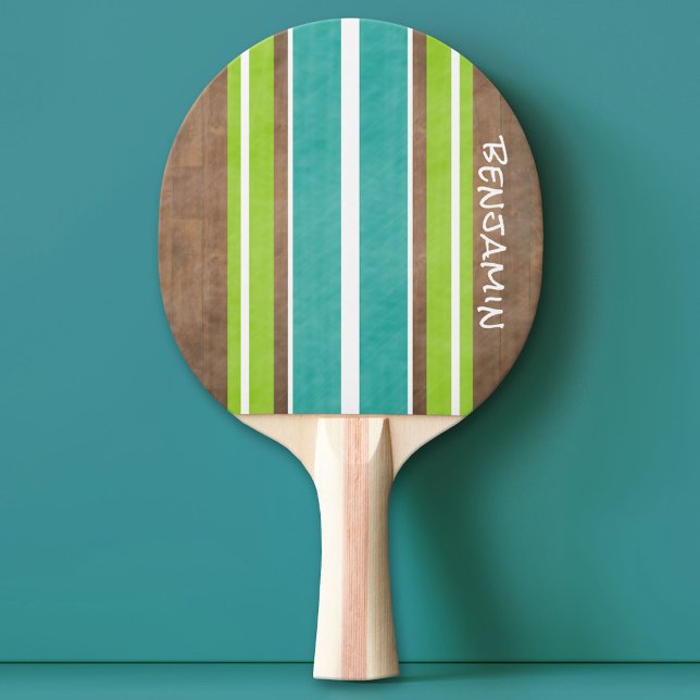 Vintage Surfbretter - subtiler Holzhintergrund Tischtennis Schläger (Custom Ping Pong Paddle)