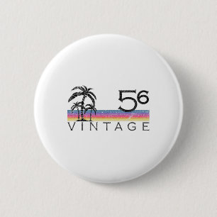 Vintage-Surfen 1956 Pazifik-Sonnenuntergang Geburt Button