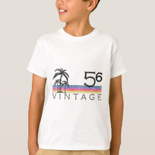 Vintage-Surfen 1956 Pazifischer Ozean Sonnenunterg T-Shirt