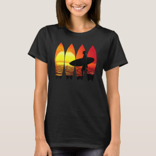 Vintage-Surfen Männer und Frauen Retro-Surfbrett S T-Shirt